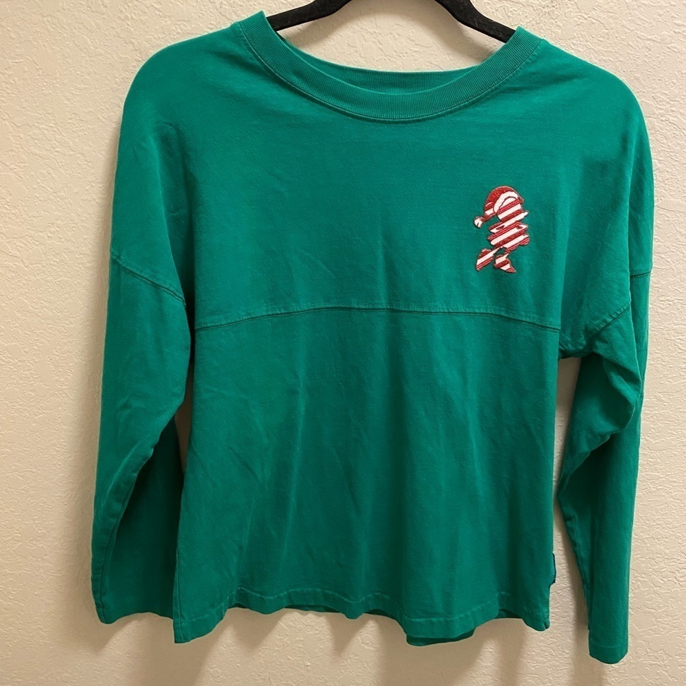Disney Girls Candy Cane Green Spirit Jersey Size XL